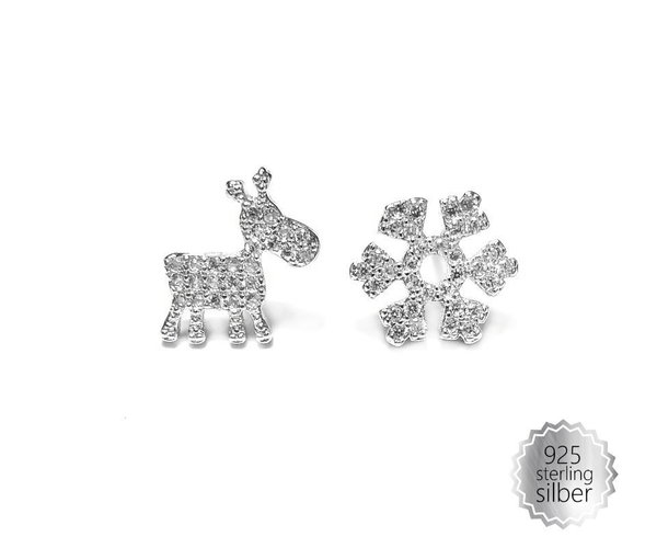 OHRSTECKER  Deer and snowflakes