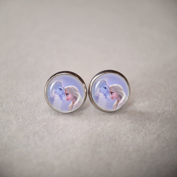Edelstahl Ohrringe für Kinder - Elsa und Wasserpferd